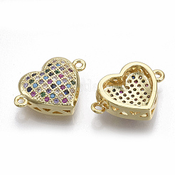 Brass Micro Pave Cubic Zirconia Links Connectors&nbsp;ZIRC-T005-041G