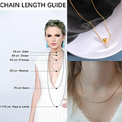 6Pcs Brass Snake Chain Necklaces Set for Men Women&nbsp;MAK-BBC0001-07