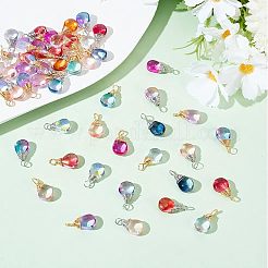 合金ペンダント  銅線と  ティアドロップ  ミックスカラー  20mm  穴：3.3mm&nbsp;PALLOY-AR00006