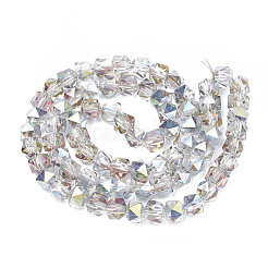 Electroplated Glass Beads Strands&nbsp;EGLA-T007-01D