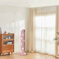 布製タワーファンのダストカバー  猫の模様  淡いバイオレットレッド  1150x205x1.6mm&nbsp;AJEW-WH20020-074F