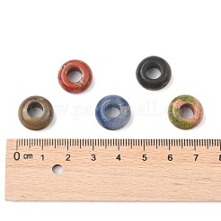 天然＆合成宝石ビーズ  大ホールホールビーズ  ロンデル  14~15x7~10mm  穴：5~6mm&nbsp;G-K216-01