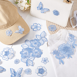 16Pcs 16 Styles Embroidery Lace Appliques&nbsp;DIY-GA0007-45