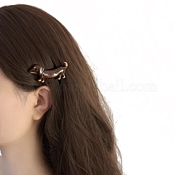 プラスチックダッカール  女性と女の子のためのヘアアクセサリー  犬  70mm&nbsp;PW-WGA1B84-01