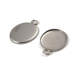 304 Stainless Steel Pendant Cabochon Settings&nbsp;X-STAS-NH0002-01B-P