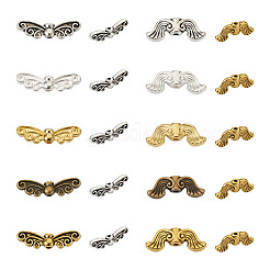 1 Box 200Pcs 10 Styles Wing/Butterfly Tibetan Style Alloy Beads&nbsp;TIBEB-TA0001-25