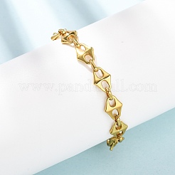 304 Stainless Steel Rhombus Link Chain Bracelets for Women&nbsp;BJEW-F536-09G