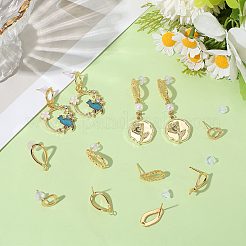 18Pcs 3 Styles Brass Stud Earrings&nbsp;KK-BBC0018-60
