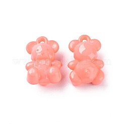 オペークアクリルパーツ  クマ  トマト  20x13.5x10.5mm  穴：1.4mm  約400個/500g&nbsp;MACR-S373-113-A02