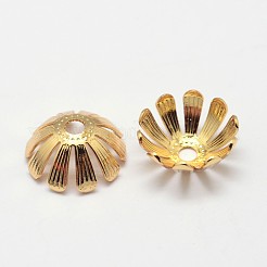 グレードAAA真鍮ビーズキャップ  カドミウムフリー＆ニッケルフリー＆鉛フリー  ミックスカラー  13x5mm  穴：2mm&nbsp;KK-O093-A-08-NR