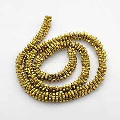 電気メッキ磁気無し合成ヘマタイトビーズ連売り  蝶  黄金メッキ  6x6x2mm  穴：1mm  約181個/連  15.7インチ&nbsp;G-J209A-01