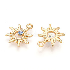 Brass Micro Pave Cubic Zirconia Charms&nbsp;KK-N261-100G