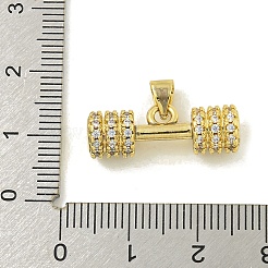 ラックメッキ真鍮舗装キュービックジルコニアペンダント  鉛フリー＆カドミウムフリー  18KGP本金メッキ  8.5x22.5x7mm  穴：4x3.5mm&nbsp;KK-U029-24G