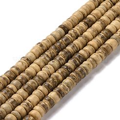 天然ココナッツロンデルビーズ連売り  5.5x1.5~5mm  穴：1mm  約124個/連  15.7インチ&nbsp;COCB-O001-11