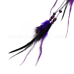Iron Woven Web/Net with Feather Pendant Decorations&nbsp;AJEW-B016-01