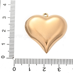 304ステンレスペンダント  ハートチャーム  18KGP本金メッキ  30x29x12mm  穴：2mm&nbsp;LS-STAS-Q349-02D-G