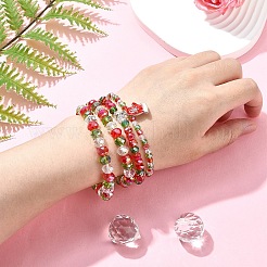 150G Christmas Themed Glass Beads&nbsp;GLAA-YWC0004-05