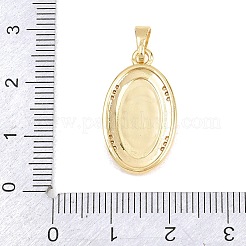 Religion Brass Micro Pave Clear Cubic Zirconia Pendants&nbsp;KK-H273-45G-03
