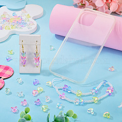 60Pcs UV Plating Transparent Acrylic Beads&nbsp;MACR-TADJ0001-07