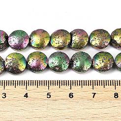 Electroplated Natural Lava Rock Beads Strands&nbsp;G-K388-01F