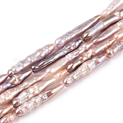 Natural Baroque Pearl Keshi Pearl Beads Strands&nbsp;PEAR-N021-15-02