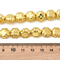 電気メッキガラスビーズセット  クローバー  ミックスカラー  11x11x7mm  穴：0.9mm  約37個/連  15.75''（40センチメートル）&nbsp;EGLA-F166-16