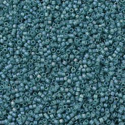 MIYUKIデリカビーズ  シリンダー  日本製シードビーズ  11/0  （db1283)マットカリブ透明ティールab  1.3x1.6mm  穴：0.8mm  約2000PCS /ボトル  10 G /ボトル&nbsp;SEED-JP0008-DB1283