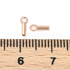 925スターリングシルバーコードエンドパーツ  ローズゴールド  6~7x1.5mm  穴：1.5mm  内径：1mm&nbsp;STER-F036-21RG-1mm