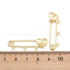 Heart Brass Brooch Findings&nbsp;LS-KK-Z132-01G-01