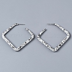 Spray Painted CCB Plastic Stud Earrings&nbsp;EJEW-Q020-001A