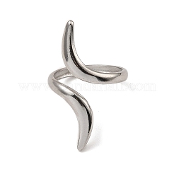 Non-Tarnish 304 Stainless Steel Open Cuff Rings&nbsp;RJEW-Z018-02P
