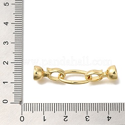Brass Fold Over Clasps&nbsp;KK-K389-020G