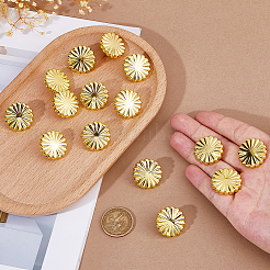 20穴亜鉛合金シャンクボタン1個  花  ゴールドカラー  25x12mm  穴：5mm&nbsp;FIND-FH0012-17G