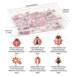 24Pcs 6 Styles Alloy Crystal Rhinestones Connector Charms&nbsp;FIND-FS0004-78