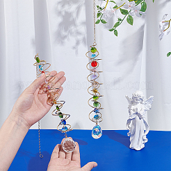 2Pcs Glass Pendant Decorations&nbsp;HJEW-OC00224