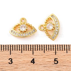Brass Micro Pave Cubic Zirconia Pendants&nbsp;KK-U017-08B-G