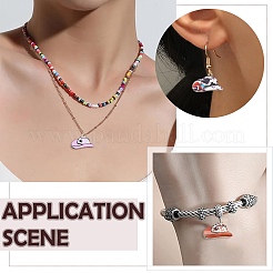 45色プリント亜鉛合金ペンダント9個  カウボーイハットのチャーム  diy ネックレス ブレスレット イヤリング アクセサリー  ミックスカラー  17.5x28x1.2mm  穴：1.8mm  5個/カラー&nbsp;FIND-CJ0004-24