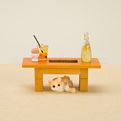 ドールハウス ミニチュア家具 テーブルアクセサリー  小道具の装飾のふりをする  ゴールド  77x25x33mm&nbsp;PW-WG61D33-01