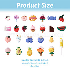 100Pcs 25 Style Opaque Resin Decoden Cabochons&nbsp;CRES-PJ0001-03