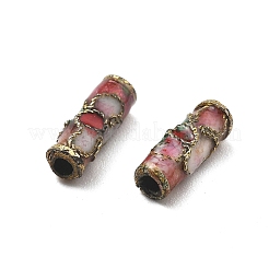 手作り七宝ビーズ  コラム  ライトコーラル  9~9.5x3~3.5x3~3.5mm  穴：1.4mm&nbsp;CLB-Q002-11B