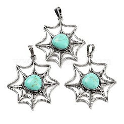 Gemstone Spider Web Pendants&nbsp;G-Q163-09AS