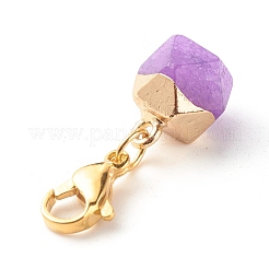 Star Cut Round Natural Gemstone Pendant Decorates&nbsp;HJEW-JM00587