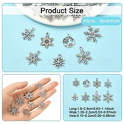 40Pcs 8 Styles Tibetan Style Alloy Pendants&nbsp;FIND-YW0006-26