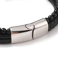 Braided Microfiber Leather Multi-strand Bracelets&nbsp;BJEW-B096-06H