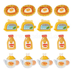 40Pcs 4 Styles Afternoon Tea Theme Opaque Resin Cabochonss&nbsp;RESI-TA0004-92