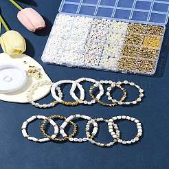 DIY ポリマー粘土 & ABS プラスチック & CCB プラスチック ビーズ ブレスレット作成キット  混合図形  ミックスカラー  6x1mm  穴：2mm  56グラム&nbsp;DIY-FS0007-72