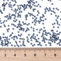 MIYUKIラウンドロカイユビーズ  日本製シードビーズ  （rr358)ルビー裏地のカプリブルーの光沢  15/0  1.5mm  穴：0.7mm  約27777個/50g&nbsp;SEED-X0056-RR0358