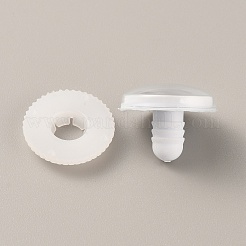 プラスチック製の人形がぎょろぎょろした目で動く  クラフトセーフティアイズ  工芸用  かぎ針編みのおもちゃとぬいぐるみ  半円  ホワイト  14x18mm&nbsp;DIY-WH0399-04D