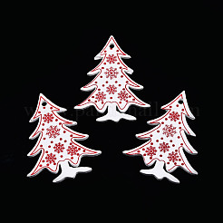 Christmas Spray Painted Wood Big Pendants&nbsp;WOOD-N005-105