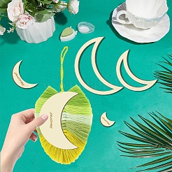 8Pcs 8 Style Wood Hoop Rings Macrame for DIY Craft Making&nbsp;DIY-WH0545-007